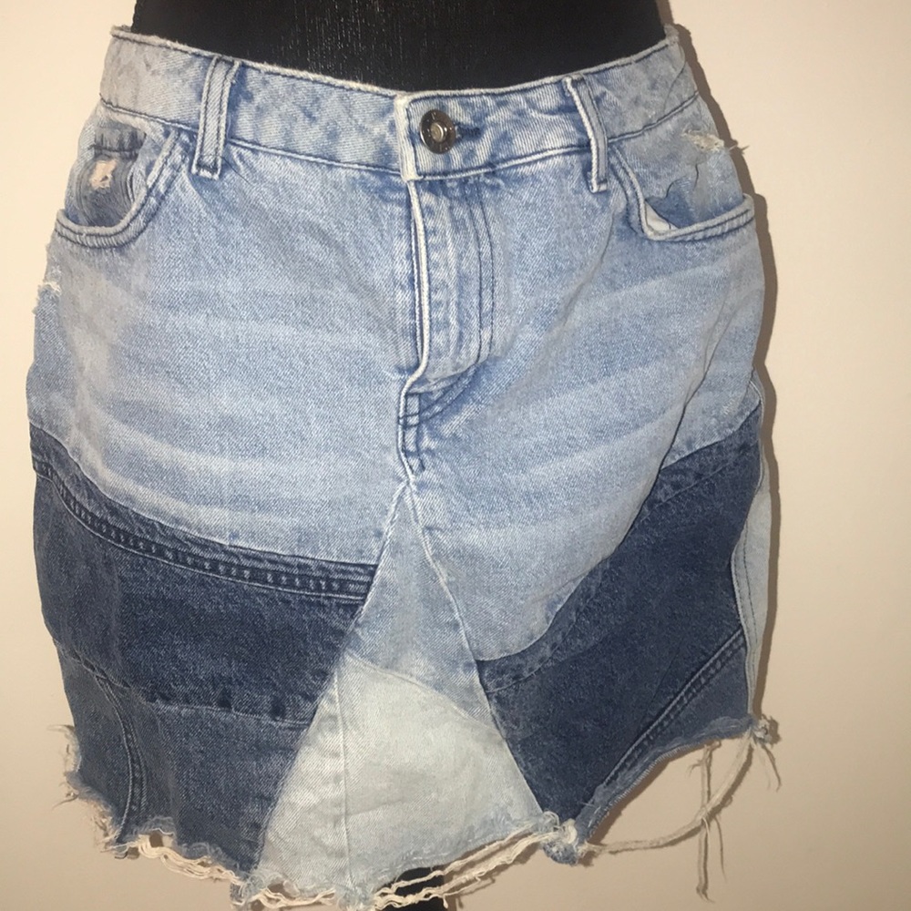 River Island  Patchwork Denim Skirt  🌊